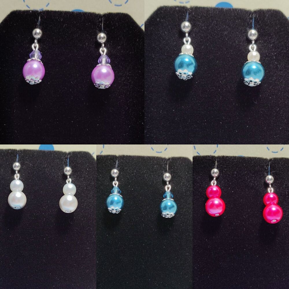 Pearl bead Stainless Steel Studs